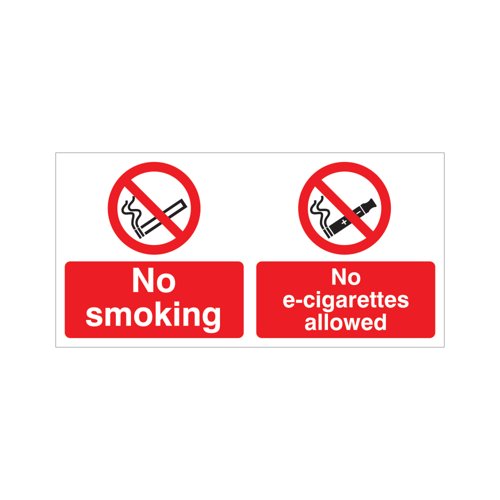 5 Star No Smoking No E-Cigarettes Allowed Vinyl 100x250 VSB018SAV2510