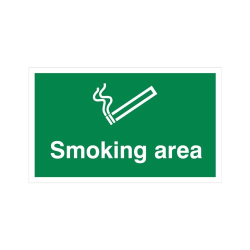 5 Star Smoking Area Sign Rigid Plastic 300x500mm VSP349SRP5030