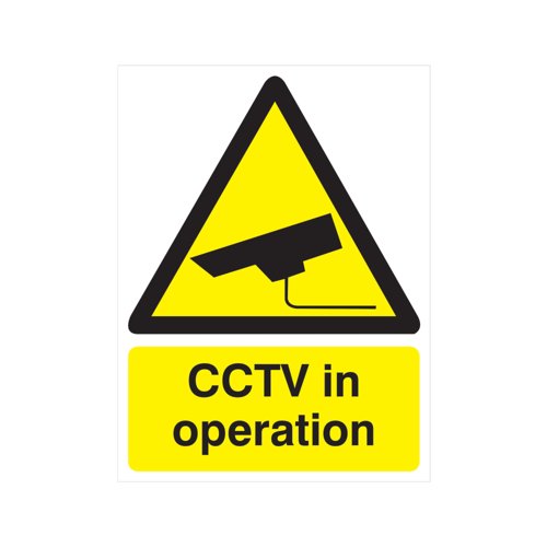 5 Star CCTV In Operation Sign Rigid Plastic 400x300mm VW415SRP3040
