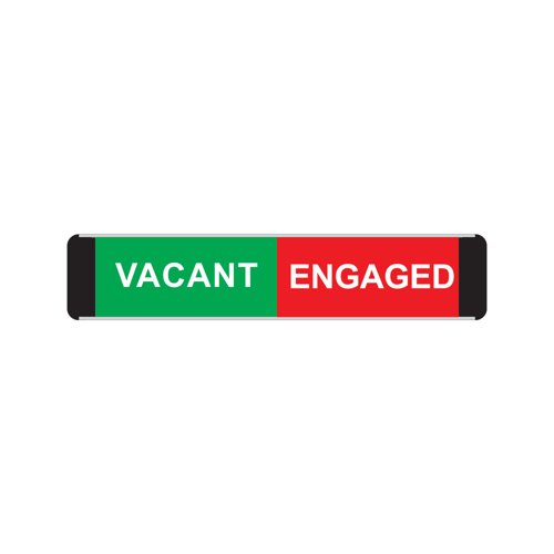5 Star Vacant/Engaged Slider Sign Anodised Aluminium 50x200mm VOF142