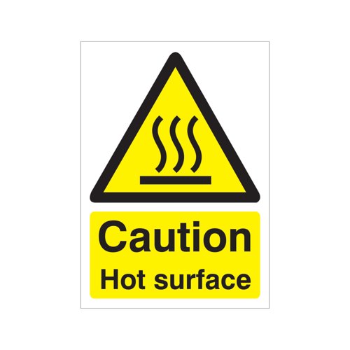 5 Star Caution Hot Surface Sign SAVE Vinyl A5 VW417SAVA5