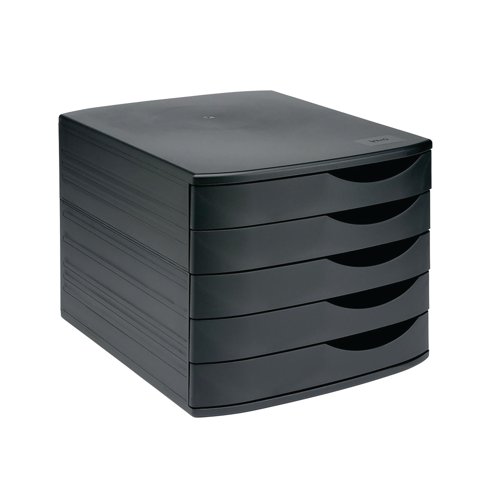 5 Star Desktop 5 Drawer Set A4 Documents up to 260x350mm Black/Black