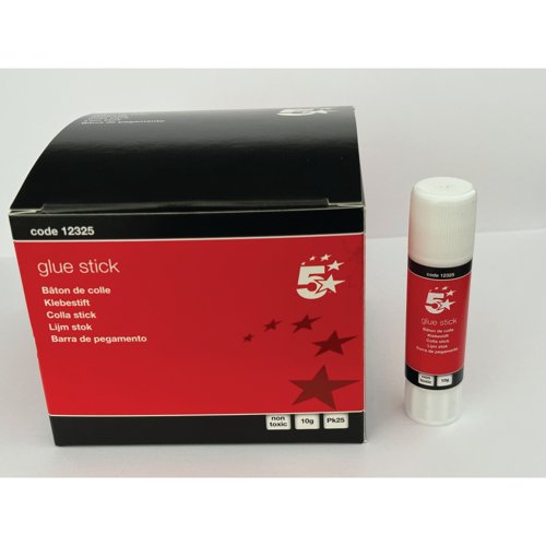 5 Star Glue Stick Solid 10g Pack of 25 10GPK25