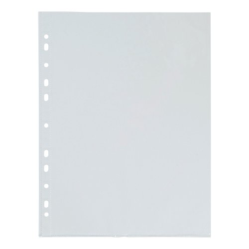 5 Star Office Punched Pocket Polypropylene Top Side-opening 40 Micron A4 Glass Clear (Pack of 100)