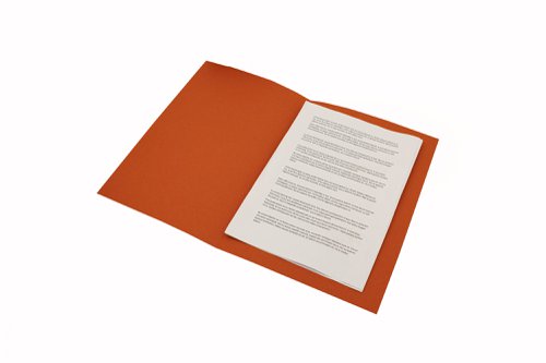 Guildhall Square Cut Folder Mediumweight Foolscap Orange (Pack of 100) FS250-ORGZ