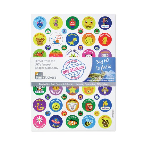 Fun Stickers 885 Motivational Stickers A5 (15 Pack) Mars 1919