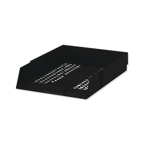 5 Star Office Letter Tray High-impact Polystyrene Foolscap Black
