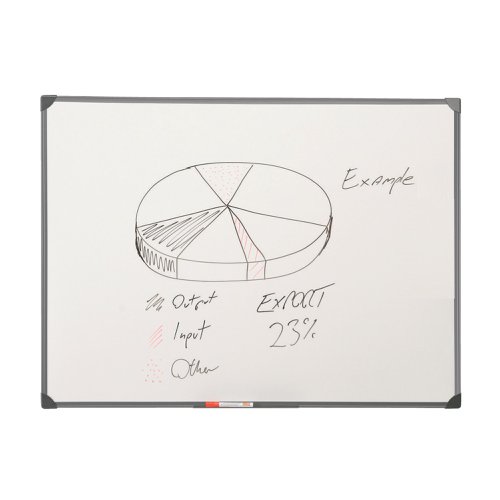 5 Star Office Drywipe Non-Magnetic Board with Fixing Kit and Detachable Pen Tray 900x600mm | VOW