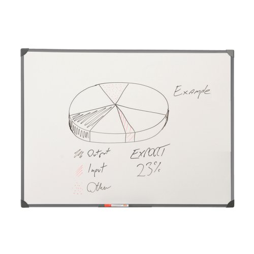 5 Star Office Drywipe Non-Magnetic Board with Fixing Kit and Detachable Pen Tray 1800x1200mm | VOW