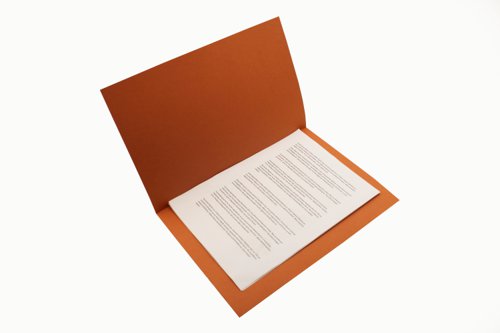 Exacompta Guildhall Square Cut Folder 315gsm Foolscap Orange (Pack of 100) FS315-ORGZ