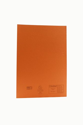 Exacompta Guildhall Square Cut Folder 315gsm Foolscap Orange (Pack of 100) FS315-ORGZ