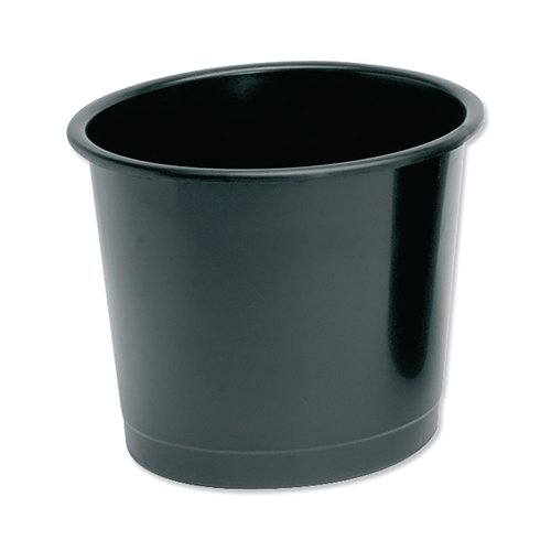 5 Star Office Waste Bin Polypropylene 14 Litre Capacity 304x254mm Black