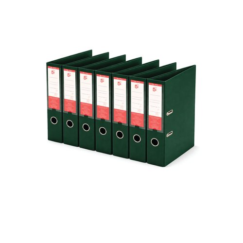 FS340360 5 Star Premium Lever Arch File A4 70mm Spine Polypropylene Green (Pack of 10) 340360