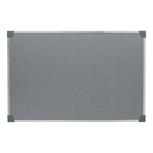 5 Star Office Felt Noticeboard with Fixings and Aluminium Trim 900x600mm Grey