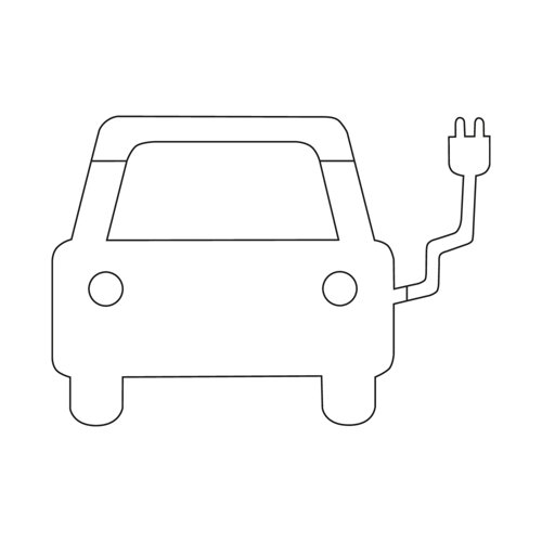 Proline Thermoplastic EV Charging Point Symbol 1000x700 White FS605641
