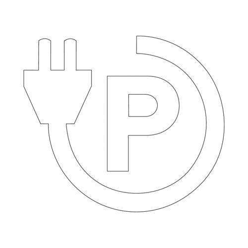 Proline Thermoplastic EV Parking Place Symbol 700x800 White FS605665