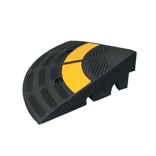 Traffic-Line Heavy Duty Kerb Ramp End 300x300x100mm Ylw/Blk FS606945