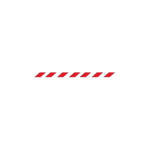 WallMaster 300 Magn Back Barrier P/Chrome with Red/Wht Belt 3m