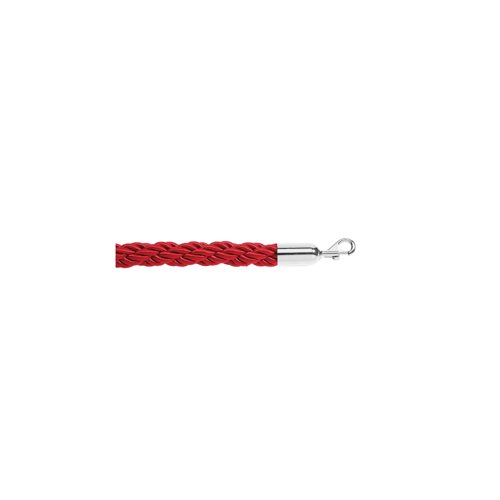 5 Star Braided Rope Red 1.8m with Polished Chrome Ends