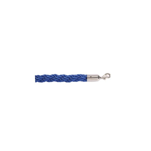 5 Star Braided Rope Blue 1.8m with Polished Chrome Ends