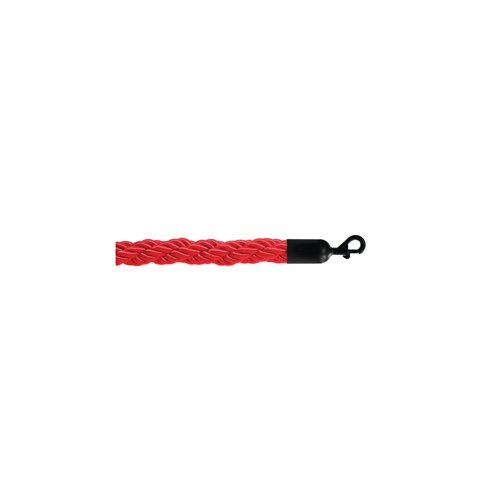 5 Star Braided Rope Red 1.8m with Black Ends