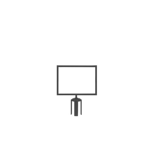 5 Star Horizontal A4 Sign Frame Black for Belt Barriers