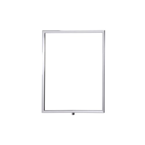 Standard Vertical A3 Sign Frame Polished Chrome for Rope Barriers