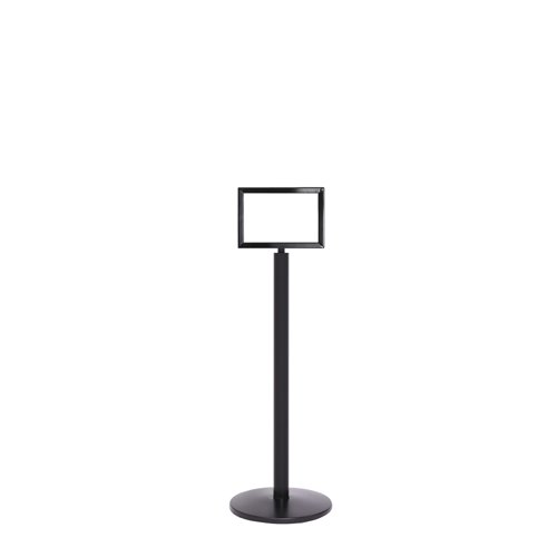 5 Star Sign Stands Black Post with A4 Horizontal Sign