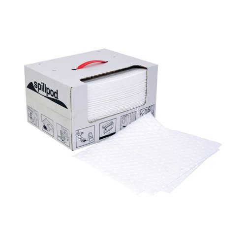 5 Star Spillpod Oil/Fuel Pads 310x390mm White Pack of 75 FS634559