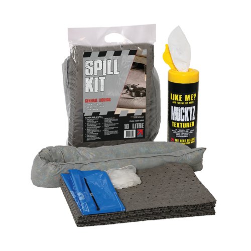 5 Star Gel Pup Spill Kit in a Heat-sealed Mini Bag 10L Grey FS634641