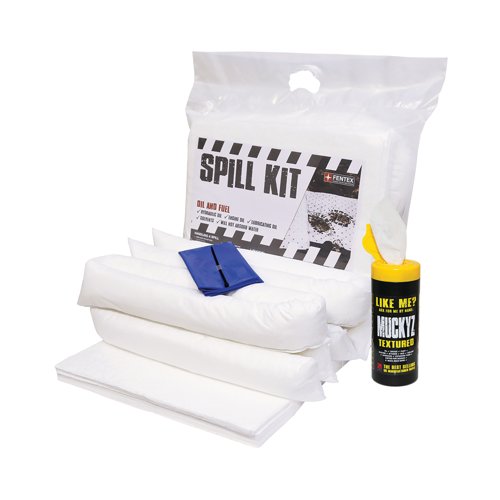5 Star Oil/Fuel Spill Kit in Heat-sealed Bag 40 Litre White FS635365