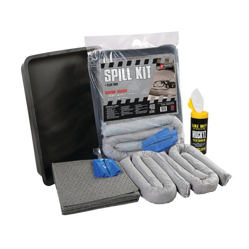 5 Star Gel Pup Spill Kit with Flexi-tray 40L Grey FS635556
