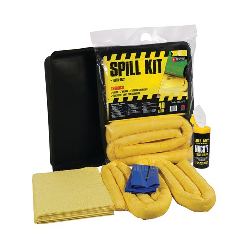 5 Star 40L Chemical Spill Kit with Flexi-tray Yellow FS635631