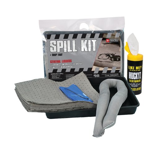 5 Star Gel Pup Spill Kit with Drip-tray 20L Grey FS635709