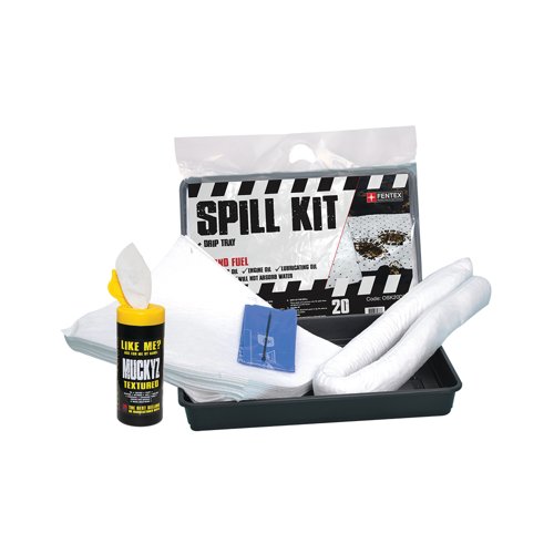 5 Star Oil and Fuel Spill Kit with Drip-tray 20 Litre White FS635716