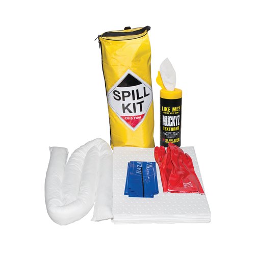 5 Star Oil and Fuel Spill Kit in a Hi-Vis Cylinder Bag White FS636102