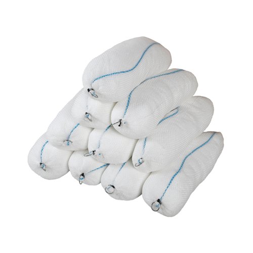 5 Star Mini Oil and Fuel Drain Booms Pack of 10 White FS637413