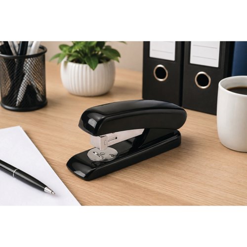 FS638841 5 Star Half Strip Stapler Capacity 20 Sheets Plastic Top and Base Black 638841
