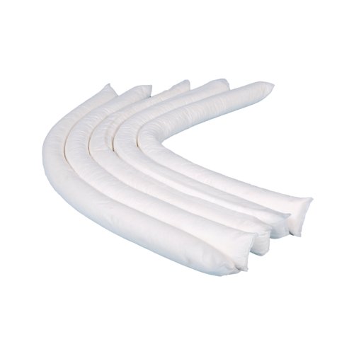 5 Star Oil/Fuel Socks in a Box 80mmx1.2m White Pack of 20 FS638885