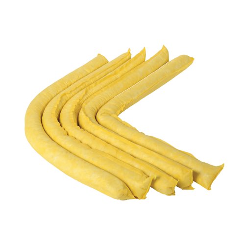 5 Star Chemical Socks in a Box 8cmx1.2m Yellow Pack of 20 FS639554