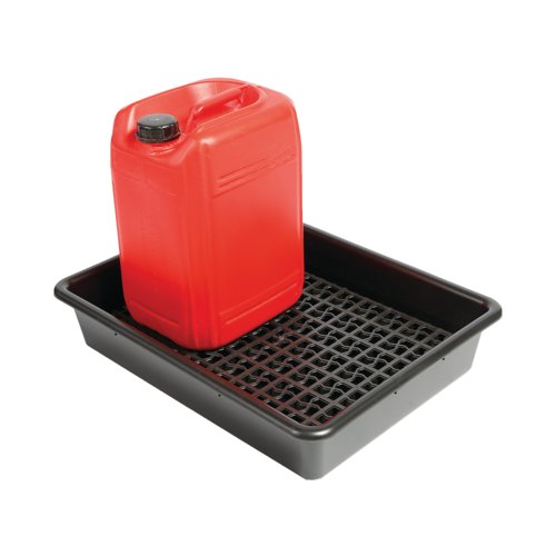 5 Star Evo Rcyc Spill Tray with Removable Grid 2x25L Black FS641458