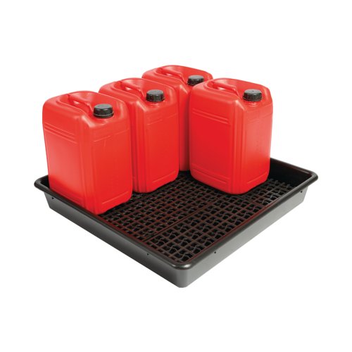 5 Star Evo Rcyc Spill Tray with Removable Grid 5x25L Black FS641526