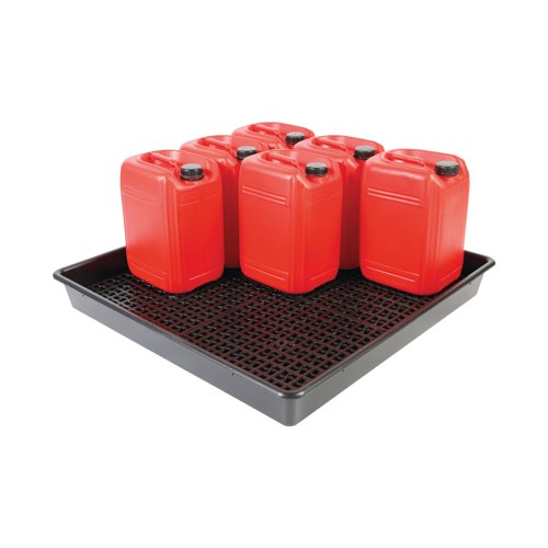 5 Star Evo Rcyc Spill Tray with Removable Grid 9x25L Black FS641823