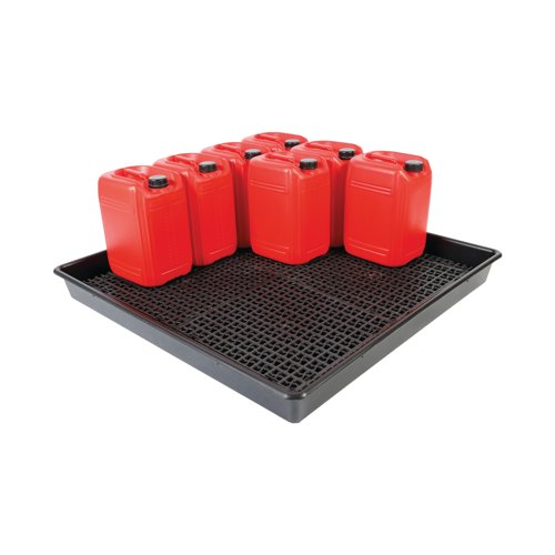 5 Star Evo Rcyc Spill Tray with Removable Grid 16x25L Black FS641984