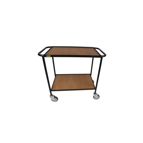 5 Star Mobile Shelf Trolley Wooden Shelves 950x450x900mm FS644077