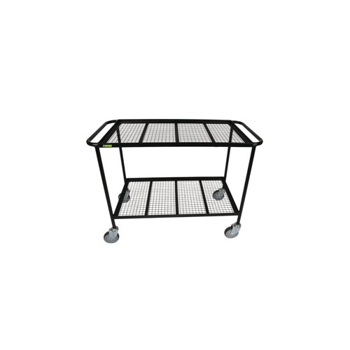 5 Star Mobile Shelf Trolley with Mesh Shelves 1200x450x900mm FS644299