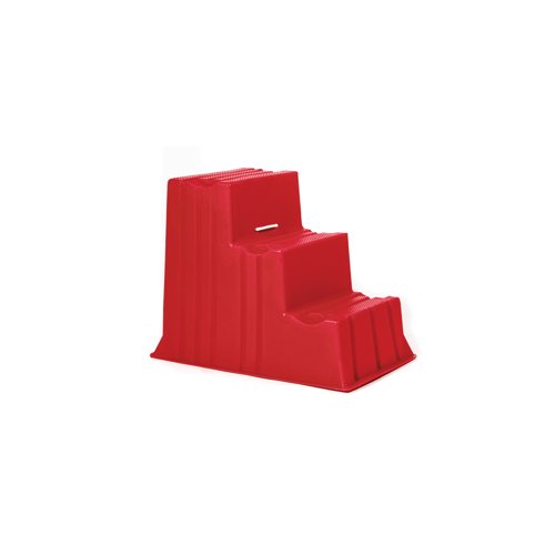 5 Star 3 Tread Industrial Steps PE Red 520x740x635mm FS645890