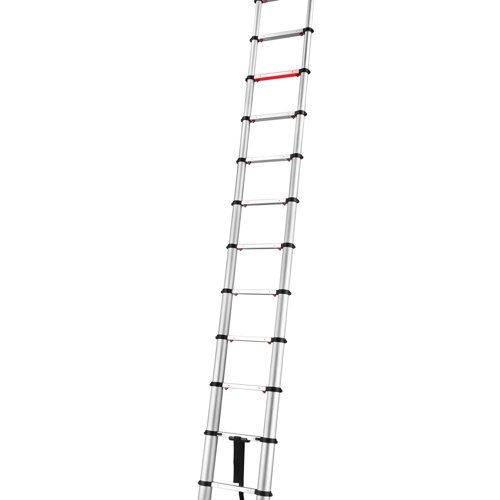 5 Star Telescopic 13 Tread Ladder with Stabiliser Aluminium FS646200
