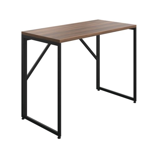 5 Star Lova Folding Rectangular Desk Dark Walnut/Black FS646392