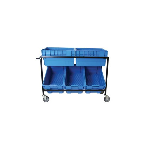 5 Star Mob Cntn Picking Trolley +5 Containers 1260x420x910mm FS647344